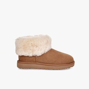 Ugg Classic Mini Fluff Klassiska Stövlar Dam Bruna (937215BIL)